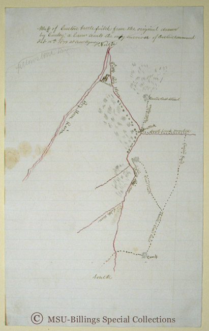 Curley map related to the Little Bighorn battle