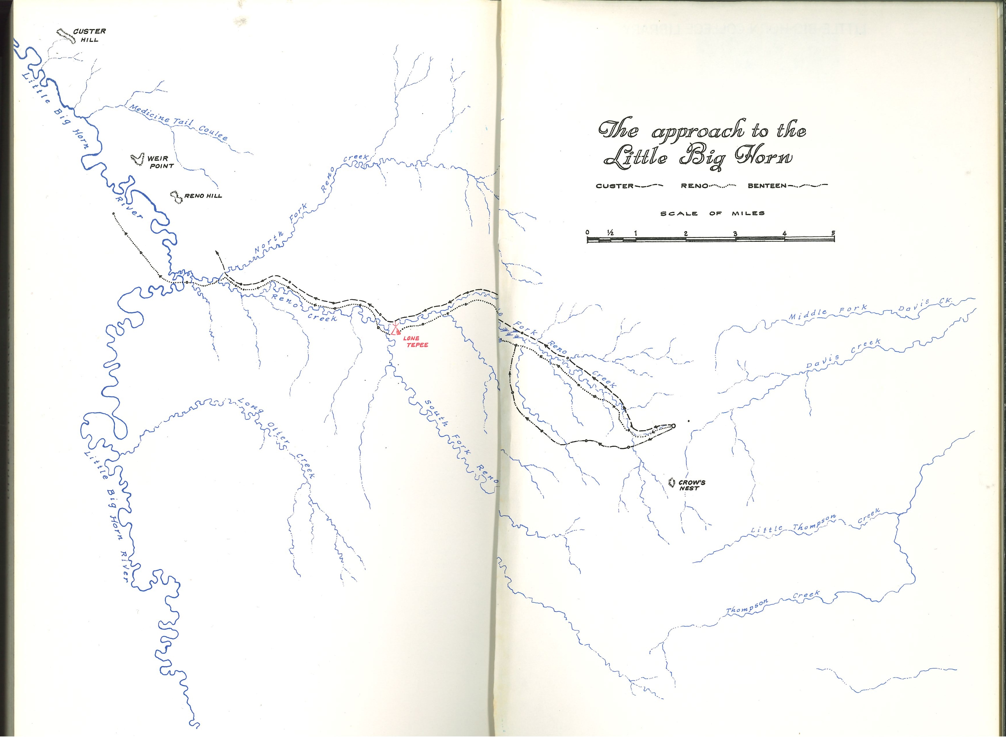 John S. Gray map related to the Little Bighorn campaign