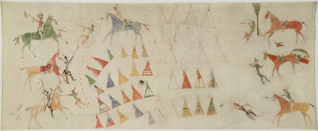 White Swan ledger art, Denver Art Museum version